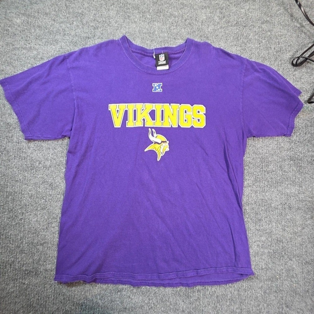 Minnesota Vikings Shirt Mens Large Purple NFL Football NFL Team Apparel Tee